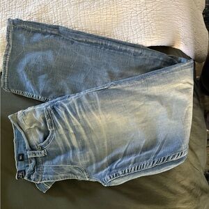 Buckle Back Bootleg Jeans in Medium Blue Wash